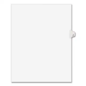Preprinted Legal Exhibit Side Tab Index Dividers, Avery Style, 26-Tab, J, 11 x 8.5, White, 25/Pack, (1410)