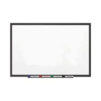 Quartet DuraMax Classic Dry Erase Board, 96" W x 48" H, Porcelain Magnetic Surface, Black Aluminum Frame