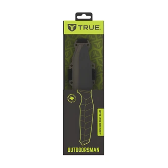 Alliance Consumer Group Fixed Blade Knife, Outdoorsman, 4 in Drop Point Blade, Black Oxide, Full-Tang, Molded Sheath, MOLLE Carry