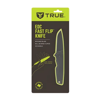 Alliance Consumer Group EDC Fast Flip Knife, One-Handed Deployment, Ball Bearing Pivot, Steel Pocket Clip, Slim Profile