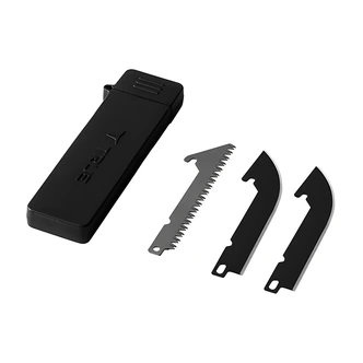 TRUE Swift Edge Blade Replacement, 3-Piece Assorted Set, 2 Drop Point Blades, 1 Saw Blade, 5Cr13, 65Mn, TiN Finish