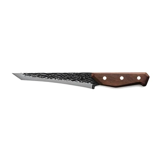 Alliance Consumer Group PrimalForge Tanto Knife, Stainless Steel Blade, Monzo Wood Handle, With Sheath
