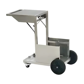 Bayou Fryer Cart, For 4 Gal Bayou Fryer, Stainless Steel, Rubber Wheels, Propane Bottle Holder