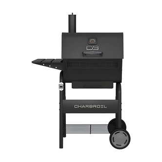 Char-Broil C-Line 665 Charcoal Grill, 665 Sq In, Black, Porcelain-Coated Grates, Side Shelf