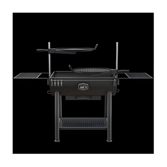 Char-Broil Oklahoma Joes Firecraft Barrel Grill, Open Firebox, 480 Sq In Cooking Area, 2 Side Shelves, Removable Ash Pan