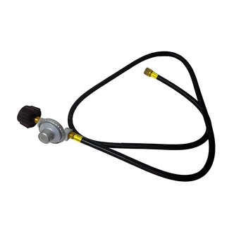 21st Century Hose and Regulator, Double Burner, 5 ft, Brass Fittings, For Tabletop Grill, Up To 20 Lb Tank