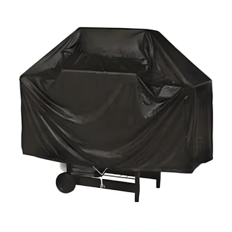 Char-Broil Grill Cover, 2-3 Burner, Vinyl, Black, Fits Up To 52 W x 35 H x 21 D In, Drawstring Closure