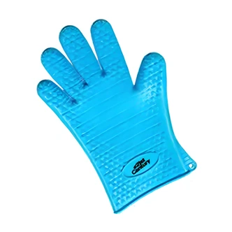 21st Century Silicone Gloves, Heat Resistant, Non-Slip Grip, Blue