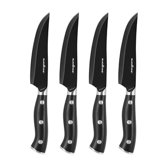 Blackstone Steak Knife Set, 4-Piece, Japanese Steel, Full Tang