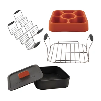 Blackstone Taco Kit, Tortilla Warmer, Trivet, Condiment Tray, 2 Wire Taco Racks, Dishwasher Safe, 10.5 W x 7.5 D x 14 H