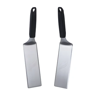 Blackstone Spatula, 2/PK, Extra-Long Handle, Beveled Edges, Stainless Finish, Heat-Resistant Plastic Handle