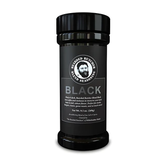 Bearded Butchers Black Blend Seasoning, 2.5 W x 2.5 D x 6.5 H in, Black