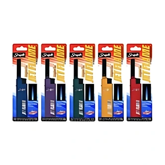 Calico Hybrid Jet Flame Lighter, Refillable, Adjustable Flame, Blue, Extended Nozzle, 72/CS
