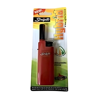 Calico Hybrid Lighter, Extended Nozzle, Adjustable Flame, Push-Button Ignition, Refillable Butane, Assorted Colors, 72/CS