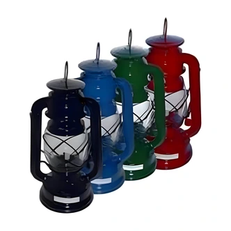 21st Century GloBrite Lantern, Oil/Kerosene, 10 in, Assorted Colors, Metal, 8 oz, 11-Hour Burn Time, 12/CS