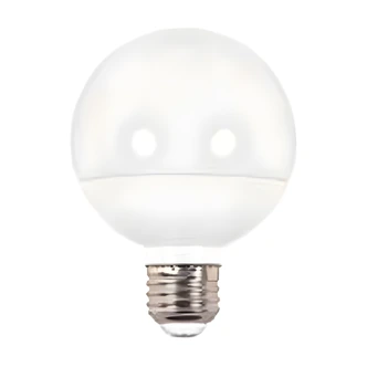 Satco G25 LED Globe Bulb, 6W, 5000K, Medium Base, 120V, Dimmable, Frosted, Natural Light, 450 Lumens