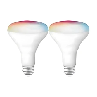 Satco Starfish Smart Bulb, BR30 LED, Wi-Fi, RGB Tunable White, Dimmable, 120V, 800 Lumens, 2/PK