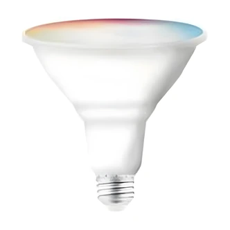 Satco Starfish Smart Bulb, PAR38 LED, Wi-Fi, Dimmable, RGB-White Tunable, Wet Location, 15W, 120V, 1200 Lumen
