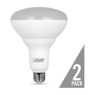 Feit Electric BR40 LED Light Bulb, Dimmable, 5000K, 850 Lumens, Frosted, 2/PK