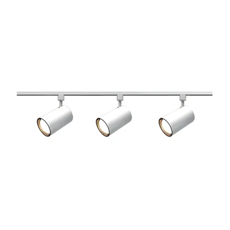 Satco Track Lighting Kit, White, 48.5 In, Straight Cylinder Track