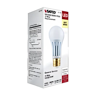 Satco Nuvo LED 3-Way Mogul Light Bulb, Soft White 3000K, 4100 lm, Damp Location Rated