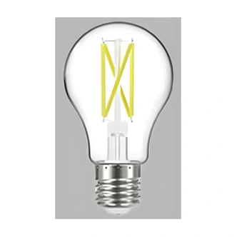 Satco LED Bulb, A19, 10.5 W, Clear, 5000K, Dimmable, E26, 90 CRI, Enclosed Fixture Rated