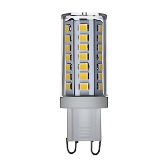 Satco LED Bulb, G9 Bi-Pin, 5 W, 3000K, Dimmable, 550 Lumens, Clear, Indoor