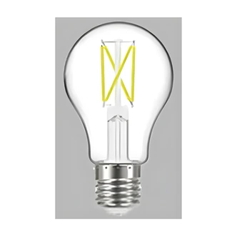 Satco LED Light Bulb, A19, Dimmable, Clear, 5000K, E26, 5 W, 120V, 90 CRI