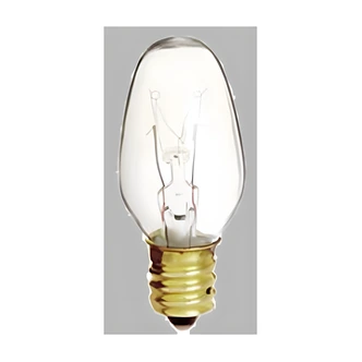 Satco C7 Incandescent Candelabra Base Light Bulb, Clear, 120V, 4/CD