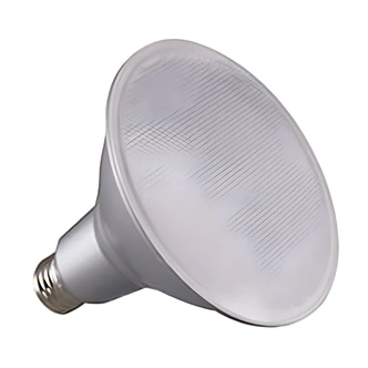 Satco PAR38 LED Light Bulb, Dimmable, Warm White, 25,000 Hr, Wet Location Rated, Silver Reflector