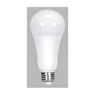 Satco LED Light Bulb, A19, Dimmable, Frosted White, Medium Base, Warm White, 16.5 W, 90 CRI