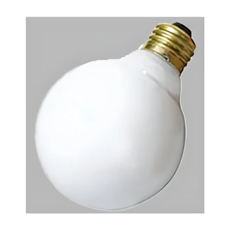 Satco G25 Incandescent Bulb, 25 W, Gloss White, Medium Base, 120 V, 160 Lumens, 3000 Hr