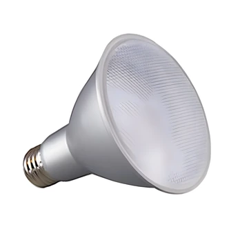Satco PAR30 LED Bulb, 12.5 W, Dimmable, 90 CRI, Natural Light, Silver Reflector, Wet Location Rated, 25,000 Hr