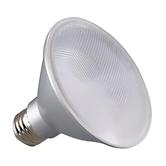 Satco LED PAR30SN Bulb, 12.5 W, Dimmable, Wet Location Rated, Natural White, Silver Reflector