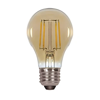 Satco LED Bulb, A19, Amber, E26 Medium Base, 2000K, 350 Lumens, 120V