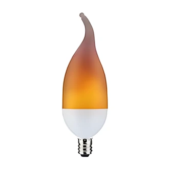 Satco LED Candelabra Base Bulb, B11 Flame, 2 W, 120 V, E12