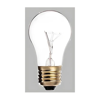 Satco Incandescent Appliance Bulb, 40 W, A15, Clear, Dimmable, Warm White, Medium Base, Shatterproof, 25,000 Hr