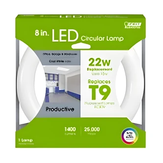 Feit Electric LED Circular Light Bulb, 8 in, 4100K, 15W, Non-Dimmable, 1400 Lumens, G10Q 4-Pin Base