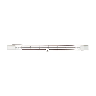Satco Halogen Light Bulb, T3, Clear, 500 W, 9500 Lumens, Double Ended Base, 120 V, 2/Card