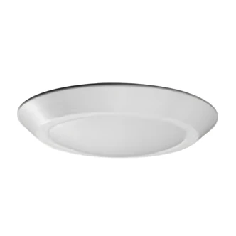 Satco LED Flush Mount Fixture, 7 in, White, 3000K, Dimmable, Frosted, 578 Lumens