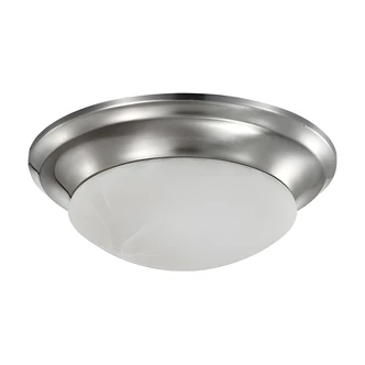 Satco LED Twist and Lock Flush Mount Light, Brushed Nickel, Frosted Glass, Dimmable, 3000K, 1200 LM, 11"