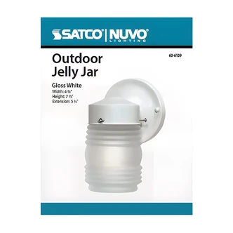 Satco 1 Light Outdoor Mason Jar Ceiling Fixture, Old Bronze, Die Cast, Glass Lens, 6.5" W x 4.5" D x 8" H
