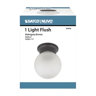 Nuvo Ceiling Light, Ball, 6 in, White