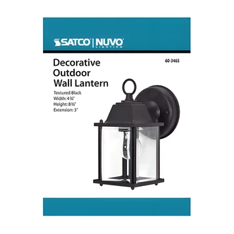 Satco Nuvo Outdoor Wall Fixture, Cube, 7.5" W x 6" D x 10.5" H, 1 LT, White