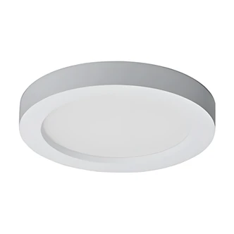 Satco LED Flush Mount Fixture, 5 in Round, Surface Mount, 11 W, 3000K, White, 12/PK