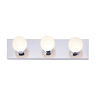 Satco Nuvo Vanity Light, 3-Light, 18" H, Chrome