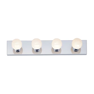 Satco Vanity Strip, 4-Light, 24 in, Polished Chrome, Steel, Up/Down Light Direction