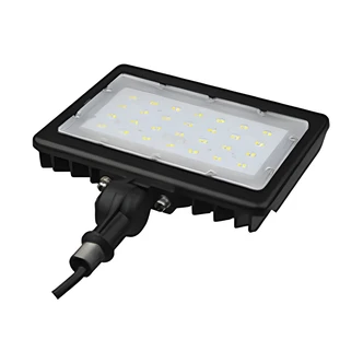 Satco LED Large Flood Light, 50W, 4000K, 100-277V, Die-Cast Aluminum, IP65, Wet Rated, 1/2 in Knuckle Mount