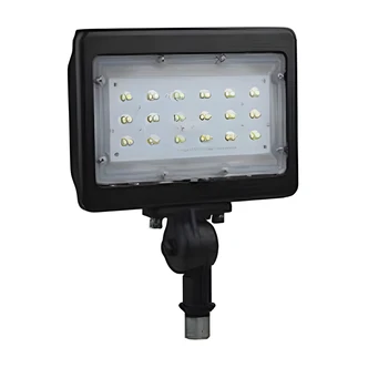 Satco LED Medium Flood Light, 30W, 4000K, Die-Cast Aluminum, IP65, Wet Rated, 1/2" Knuckle Mount