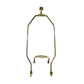 Atron Lamp Harp, Brass Plated, 12" H, Harp Saddle, Top Hat Finial